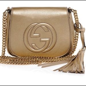 Gold Gucci Small Soho Flap Bag
